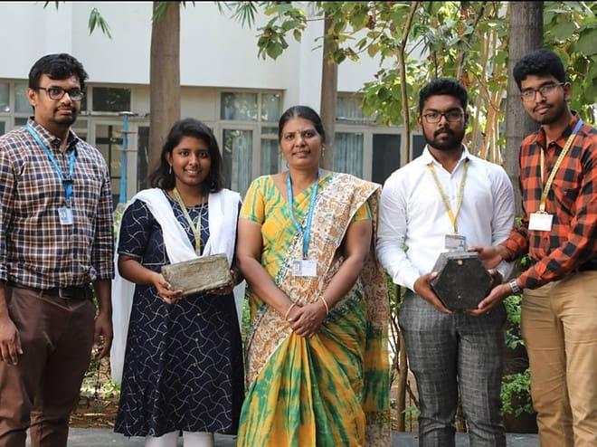 Students turn PPE waste into eco-friendly bricks