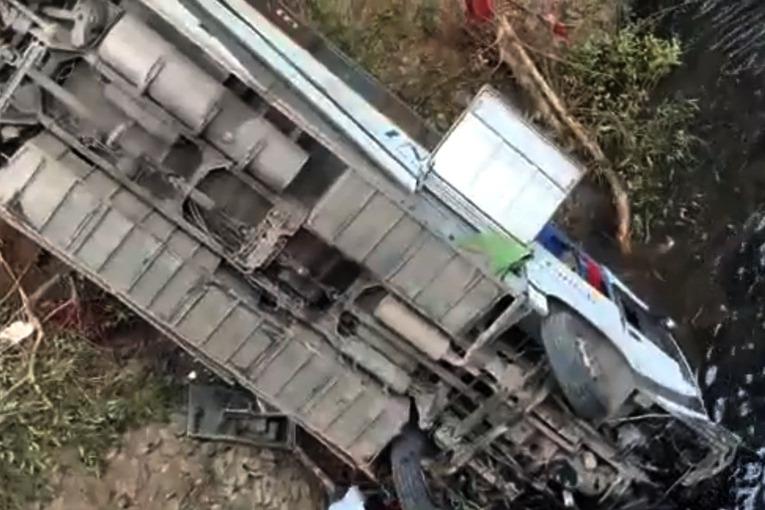 7 dead as bus falls into canal in AP